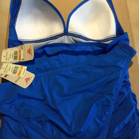 NWT TOMMY BAHAMA SMALL VIVID BLUE TANKINI SET - Picture 7 of 8